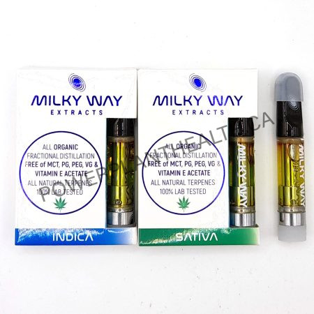 Milky Way Extracts 1g Cartridge with natural terpenes and premium cannabis distillate