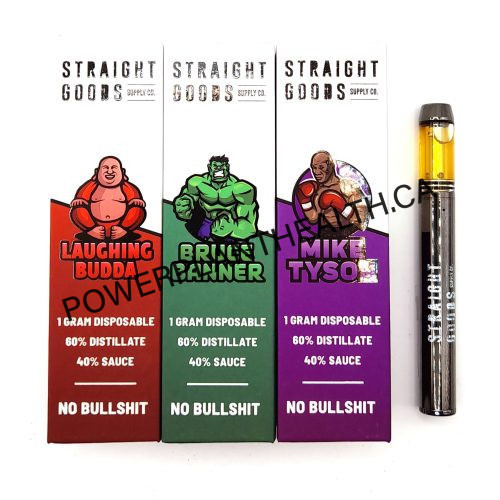 Straight Goods Terp Sauce Vape pen with premium Delta-9 THC distillate and HTSFE sauce