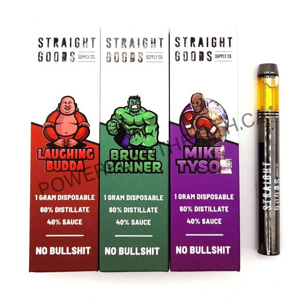 Straight Goods Terp Sauce Vape pen with premium Delta-9 THC distillate and HTSFE sauce