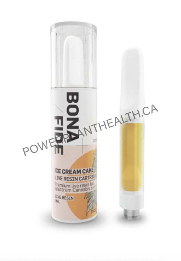 Bonafide 1g Live Resin Cartridge with sleek design and high-quality cannabis concentrate