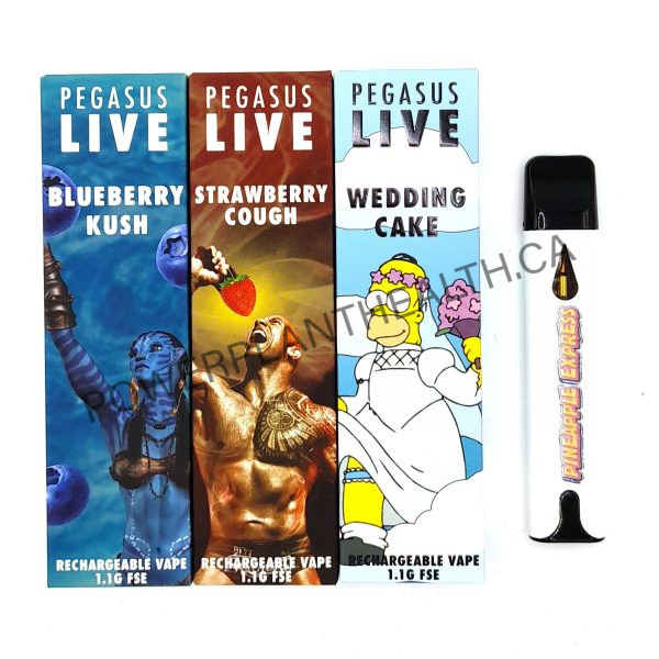 Pegasus420 Live Resin Vape cartridge offering full-spectrum cannabis flavor and effects.