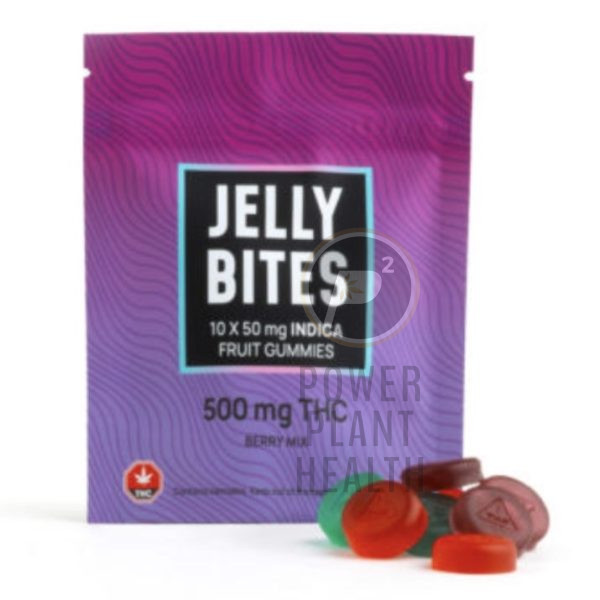 Twisted Extracts Jelly Bites Fruit Gummy with balanced THC and CBD for relief and relaxation