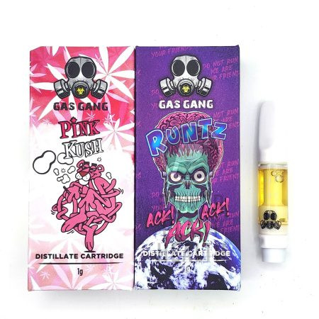 Gas Gang 1g Cartridge with premium distillate and organic terpenes