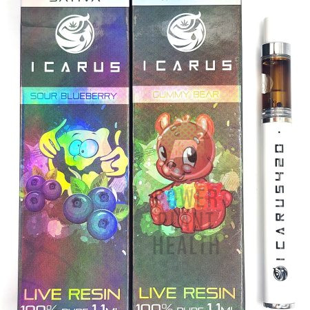 Icarus420 Live Resin Vape Pen with sleek design and pure Delta-9 THC extract