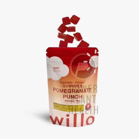 Willo 1000mg Gummy with vibrant colors and premium THC-infused flavors