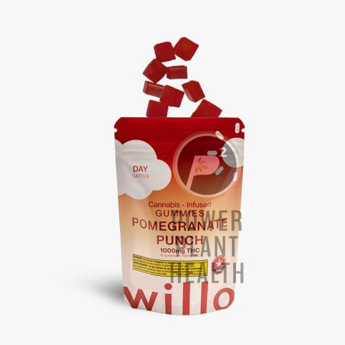 Willo 1000mg Gummy with vibrant colors and premium THC-infused flavors