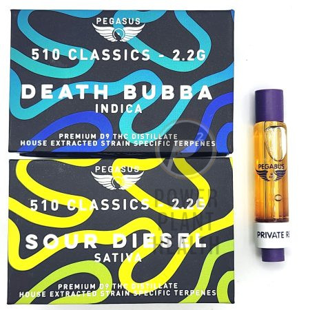 Pegasus420 2.2g Cartridge with premium delta-9 THC distillate for smooth vaping and bold flavors