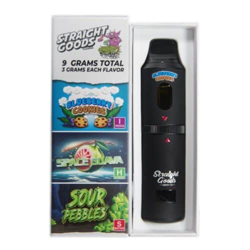 Straight Goods 9g Triple Chamber Vape with sleek design and large capacity